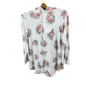 Ultra Flirt Flowered Women’s Long Sleeve Hoodie Size 2X
